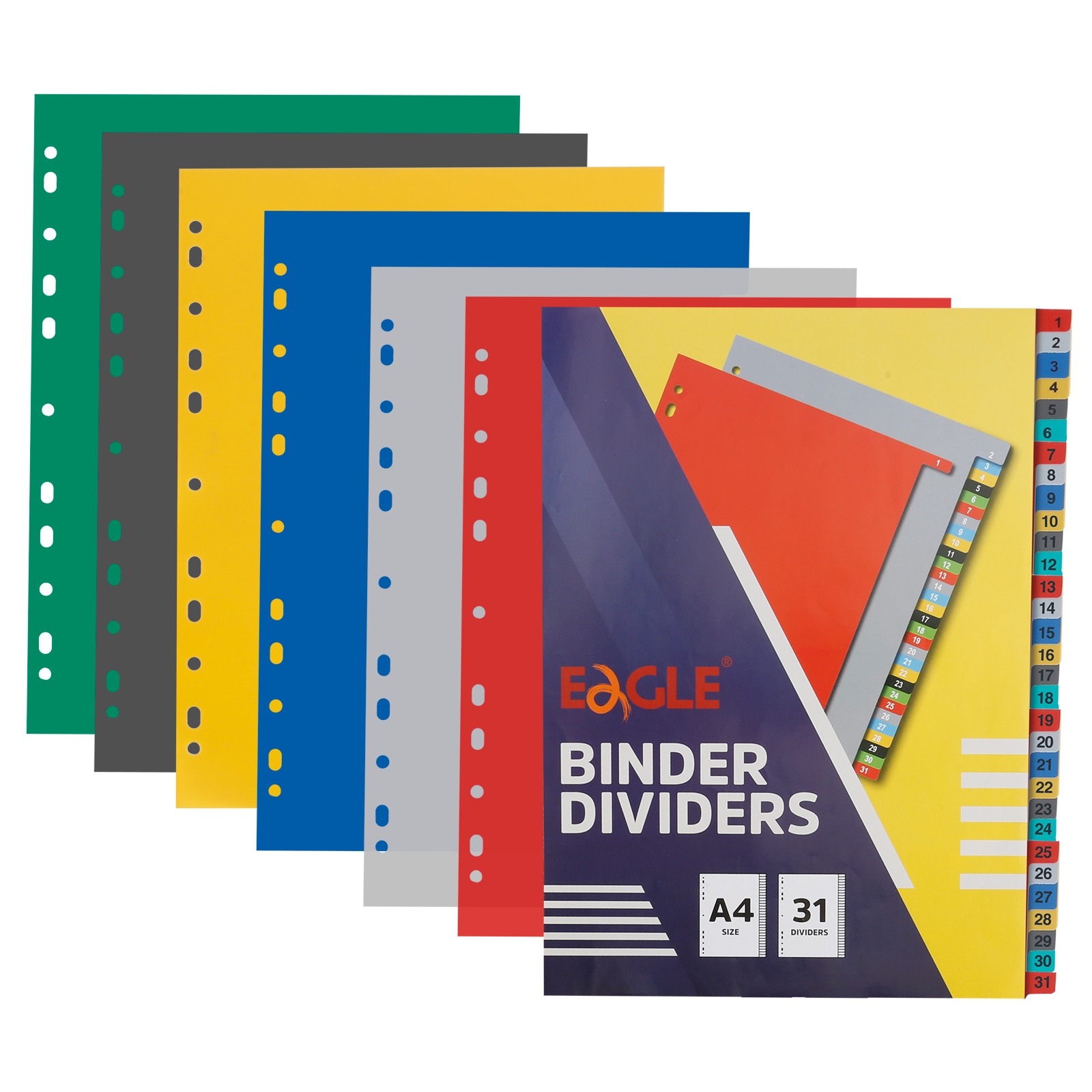 Tab Divider A4 - EAGLE A4 Binder Index Divider With