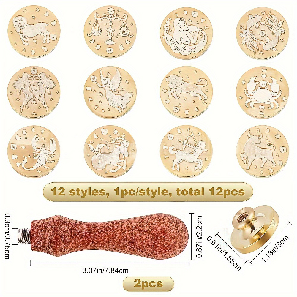 14pcs/set Zodiac Wax Seal Stam – Wax Seal Stamp Set Bewertung und Preis