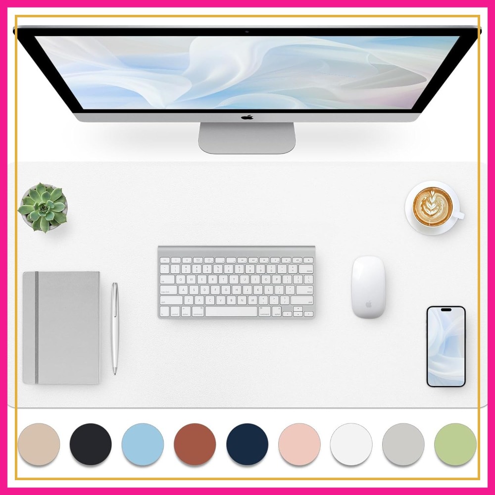 Bloss White Desk Mat, Waterpro – Leather Desk Pad Bewertung und Preis