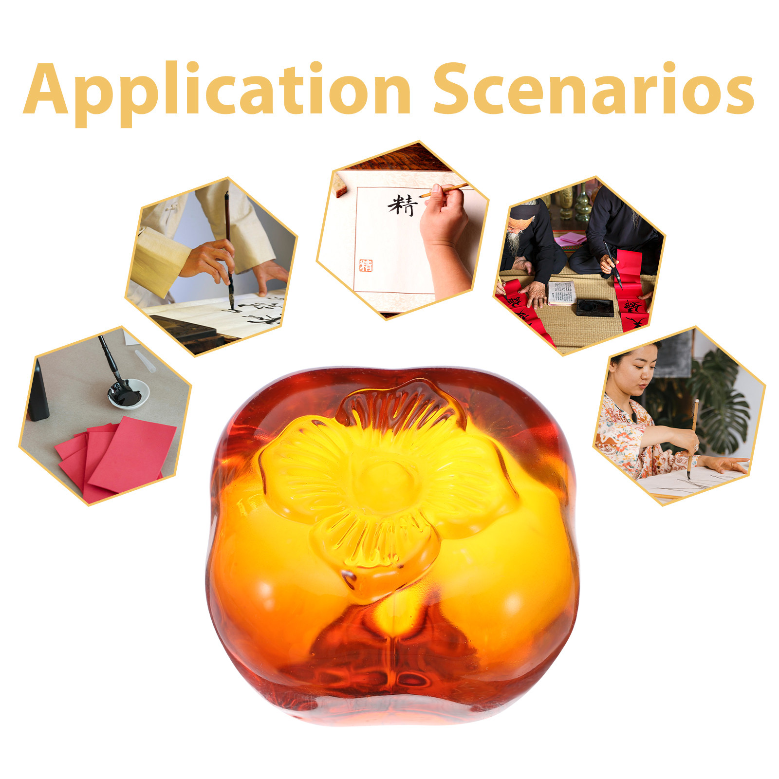 Crystal Glass Persimmon Paperw – Paper Weight Crystal Bewertung und Preis