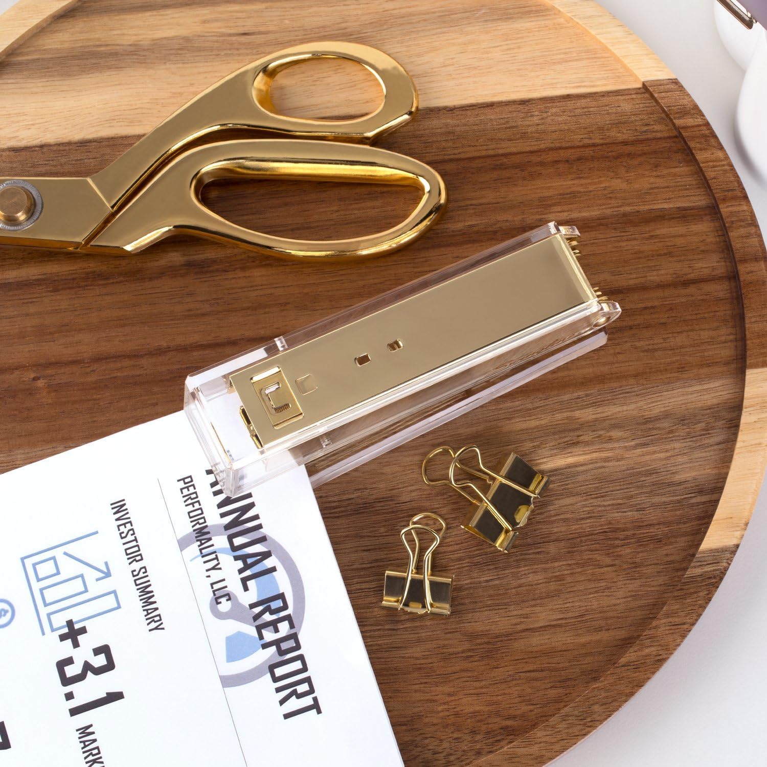 Compact Clear Acrylic Gold Sta – Stapler Half Strip Bewertung und Preis