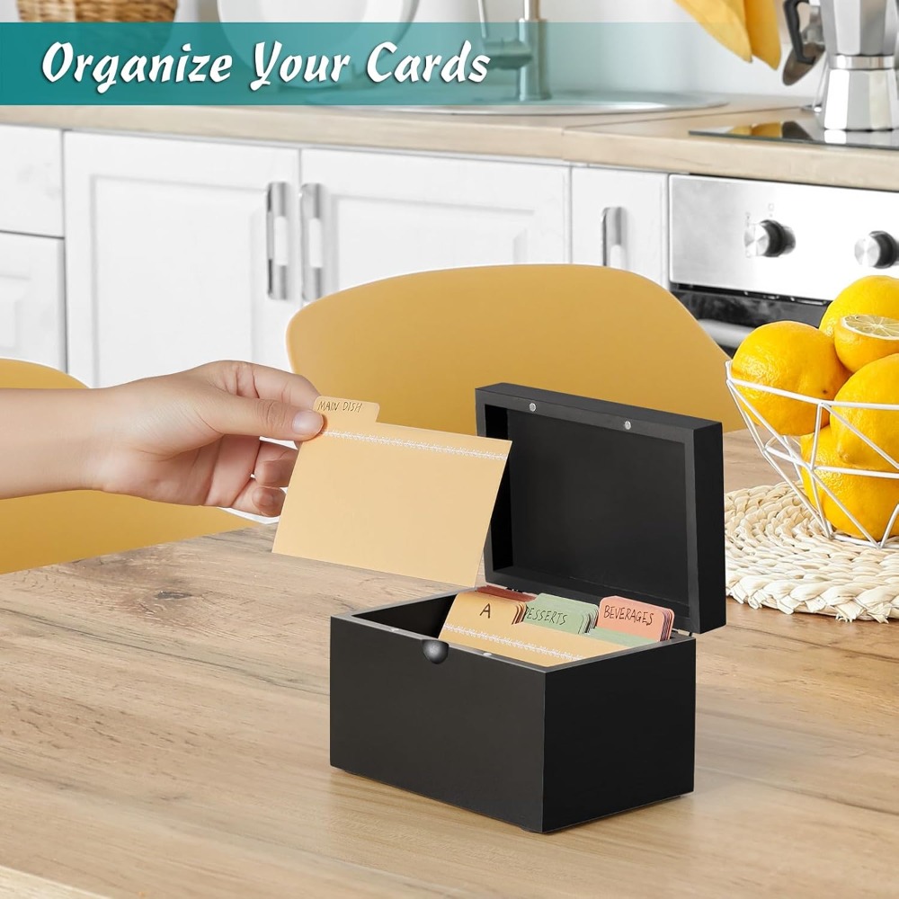 Wooden 3x5 Index Card Holder w – Card Index Box Bewertung und Preis