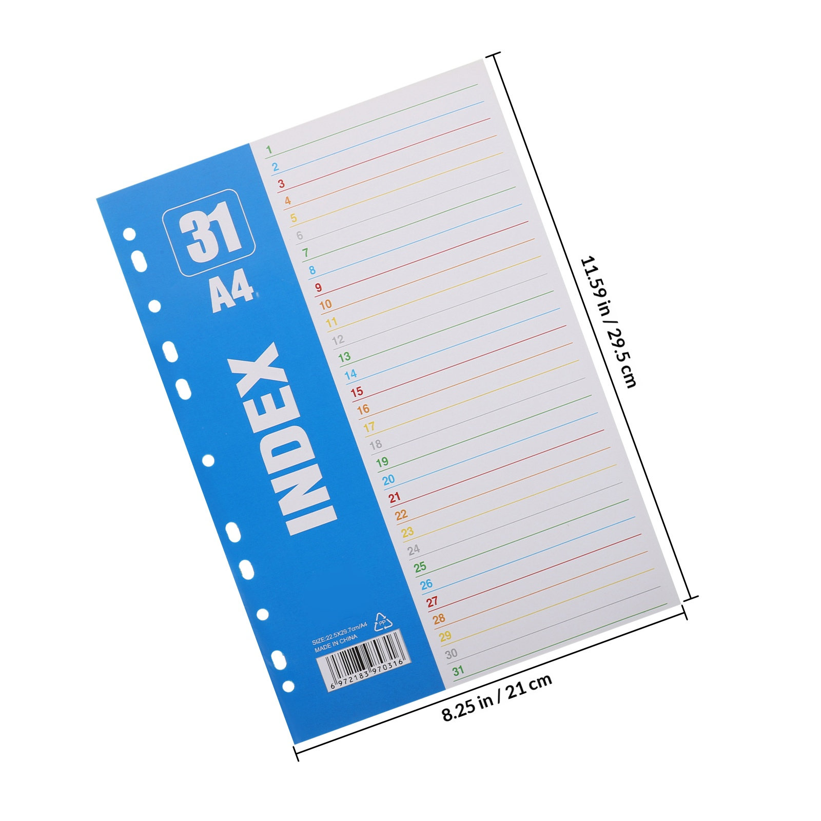 1Set Dividers A4 11-Hole Binde – Tab Divider A4 Bewertung und Preis