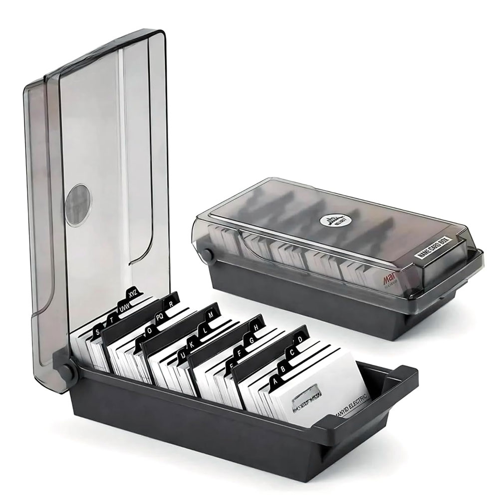 Desktop Business Card Box, Lar – Card Index Box Bewertung und Preis