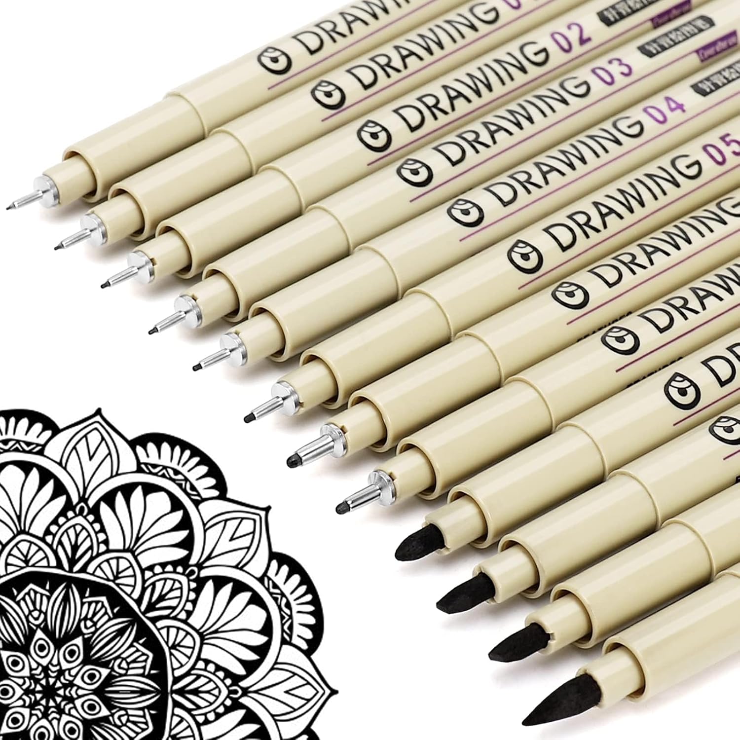 12 Black Fine Line Drawing Pen – Archive Box Set Bewertung und Preis