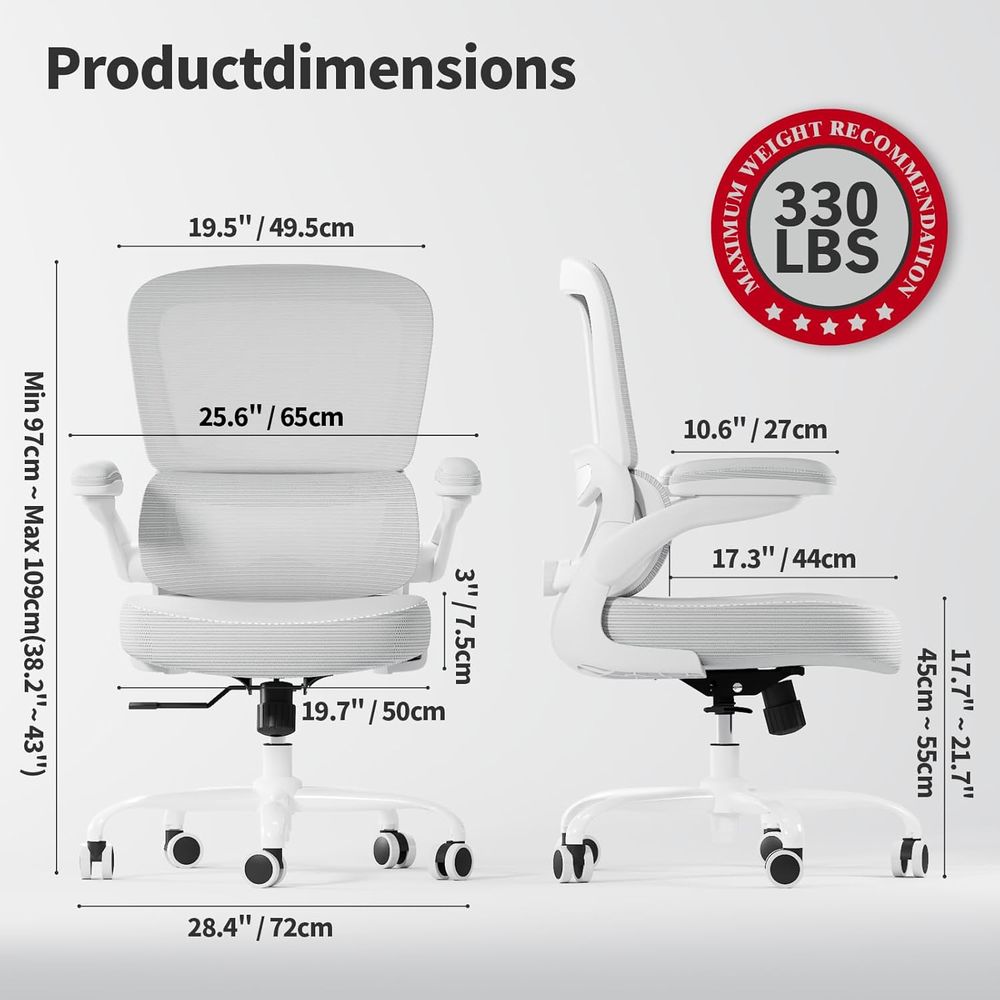 Ergonomic Desk Chair with Adju – Leather Desk Pad Bewertung und Preis