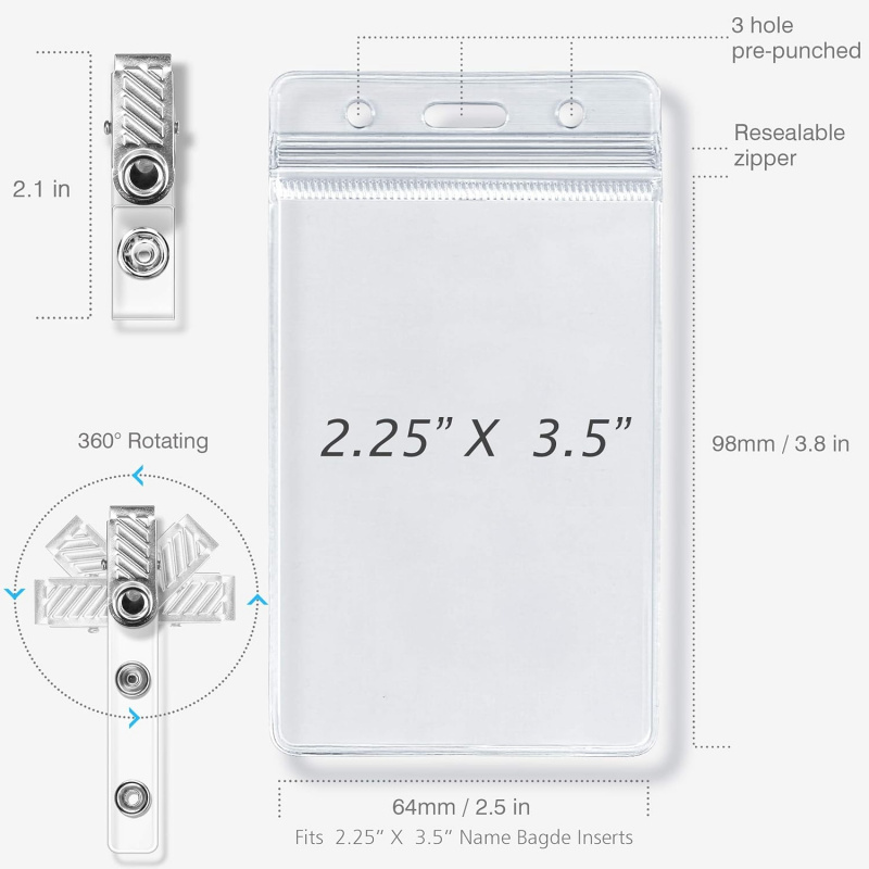 ID card holder with metal badg – Index Card Holder Bewertung und Preis