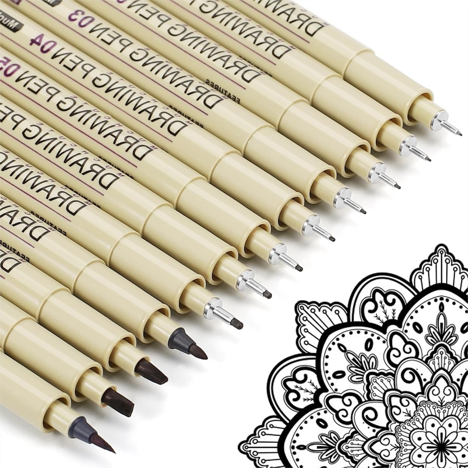 12 Black Micro Fineliner Drawi – Archive Box Set Bewertung und Preis