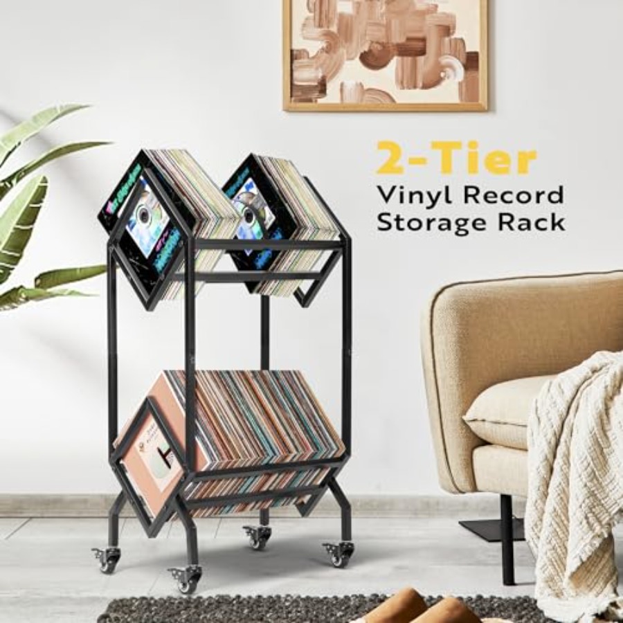 Vinyl Record Storage Rack, 2 T – Magazine Holder Rack Bewertung und Preis