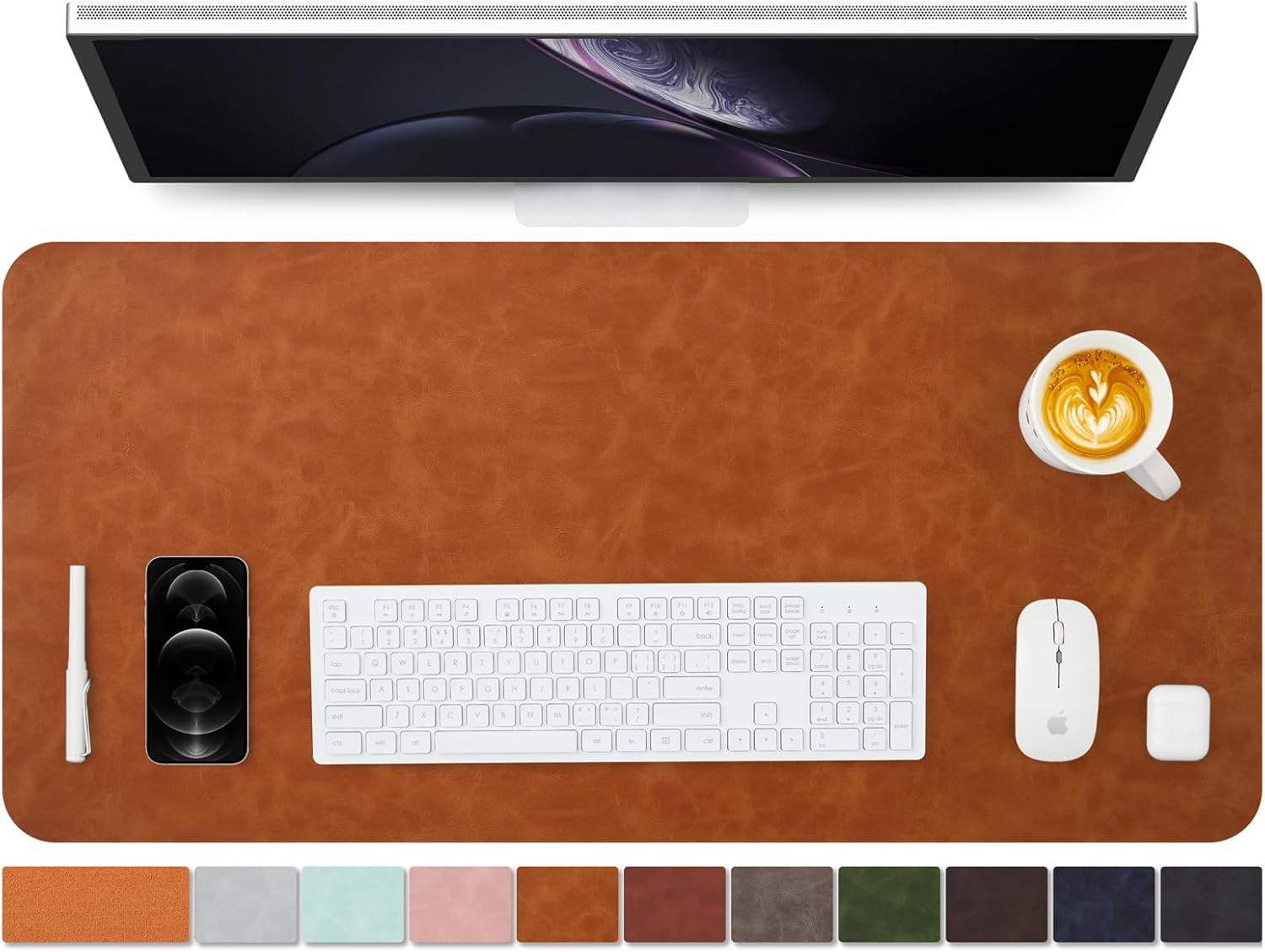 Distressed Leather Desk Mat -  – Leather Desk Pad Bewertung und Preis