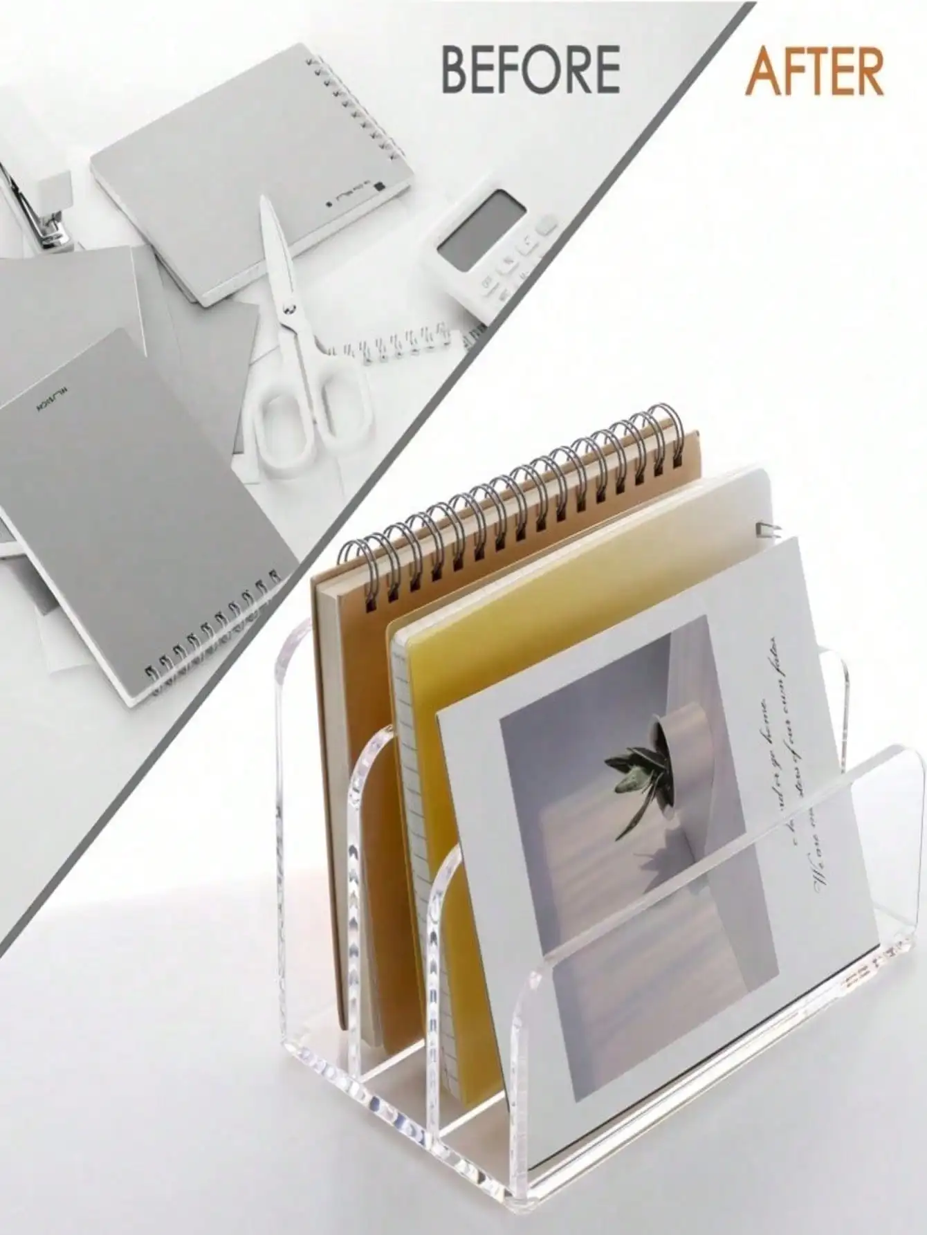 1Pc Acrylic File Folder, Desk  – Magazine Holder Rack Bewertung und Preis