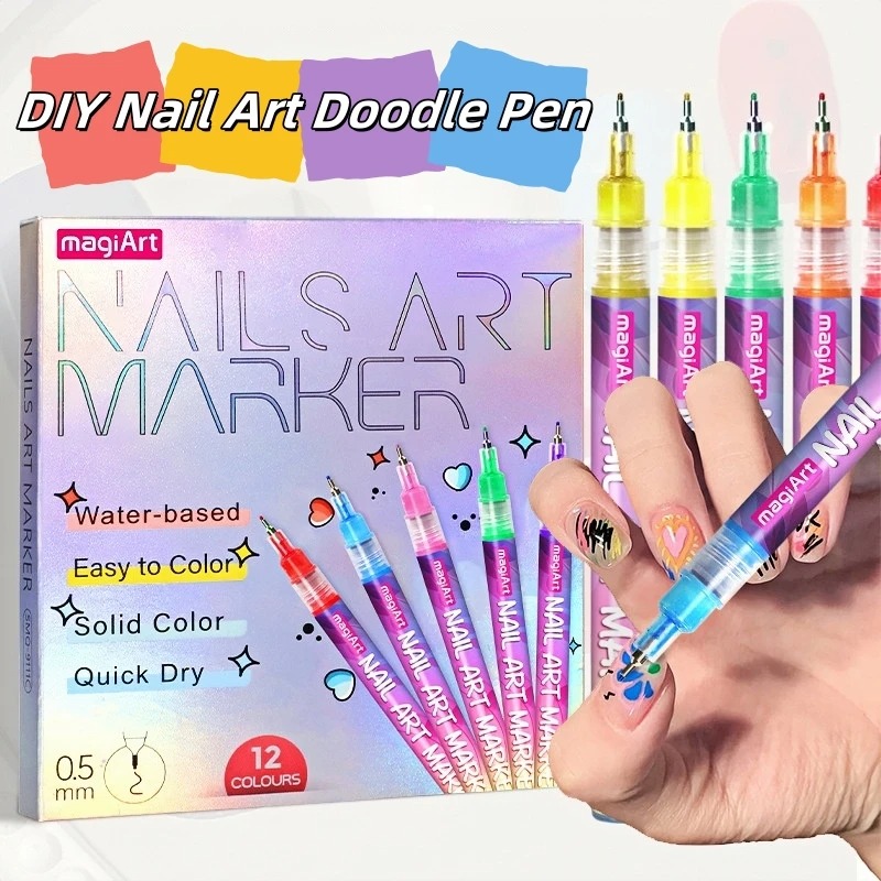 12Pcs/Set Multicolor Nail Art  – Correction Pen Fine Bewertung und Preis