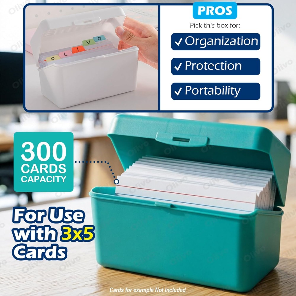Olivo Index Card Holder Box 3x – Card Index Box Bewertung und Preis
