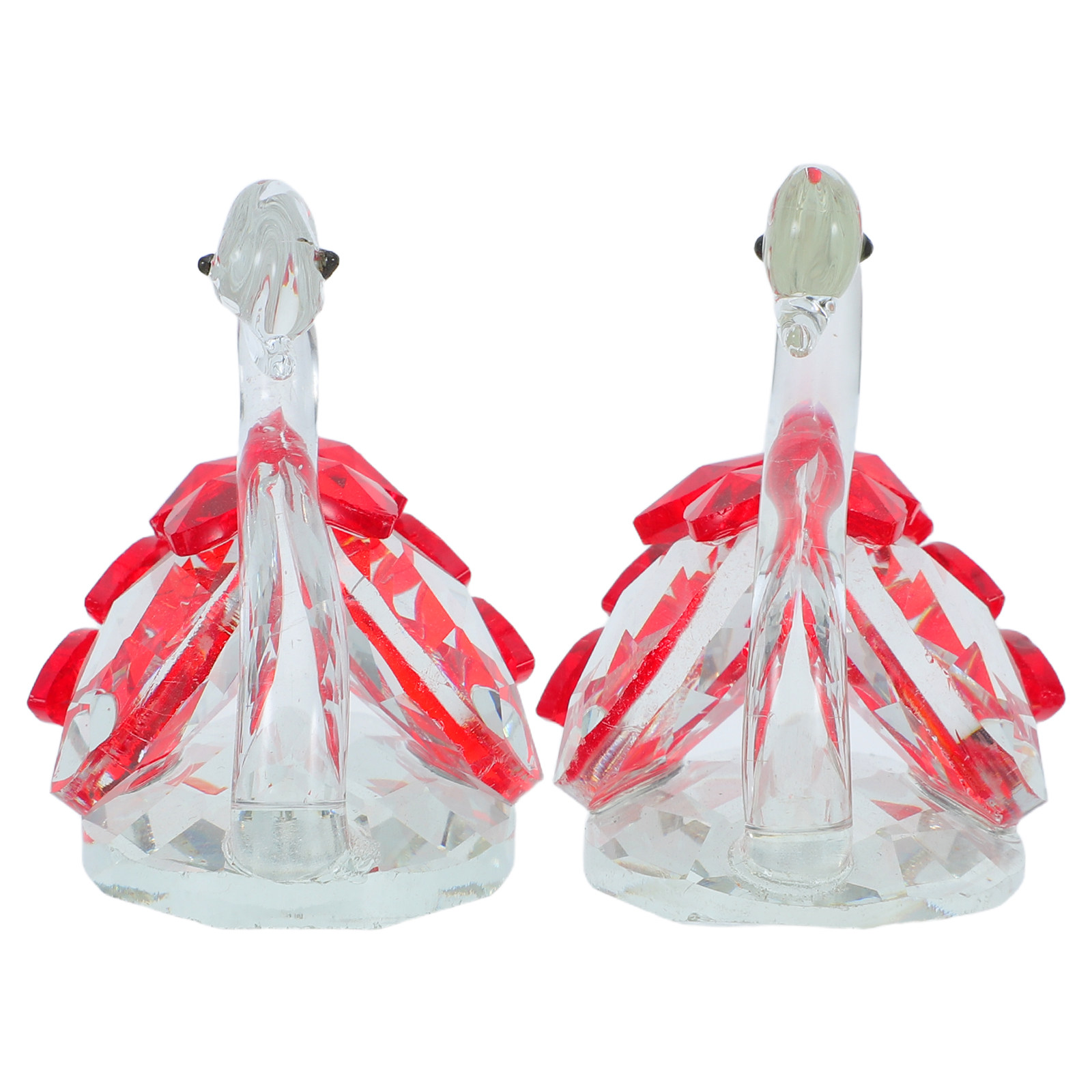 2Pcs Crystal Couple Swan Statu – Paper Weight Crystal Bewertung und Preis