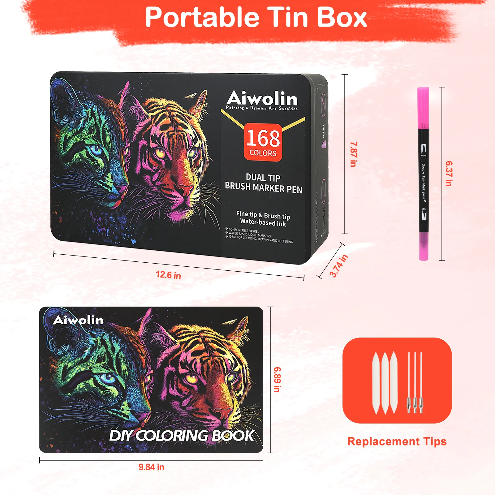 Dual Brush Marker Pens, 168 Co – Correction Pen Fine Bewertung und Preis